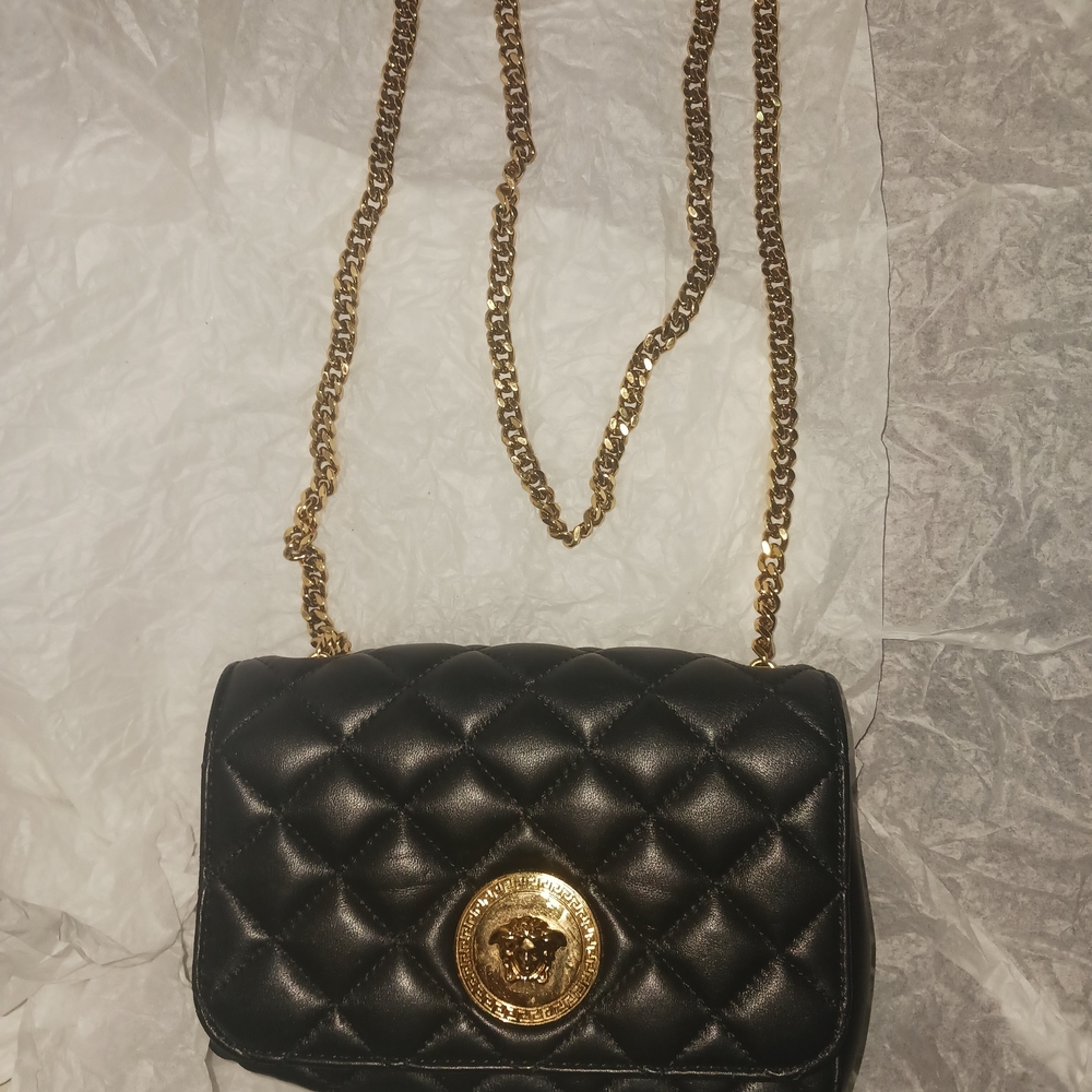 Black Quilted Chain Shoulder Bag